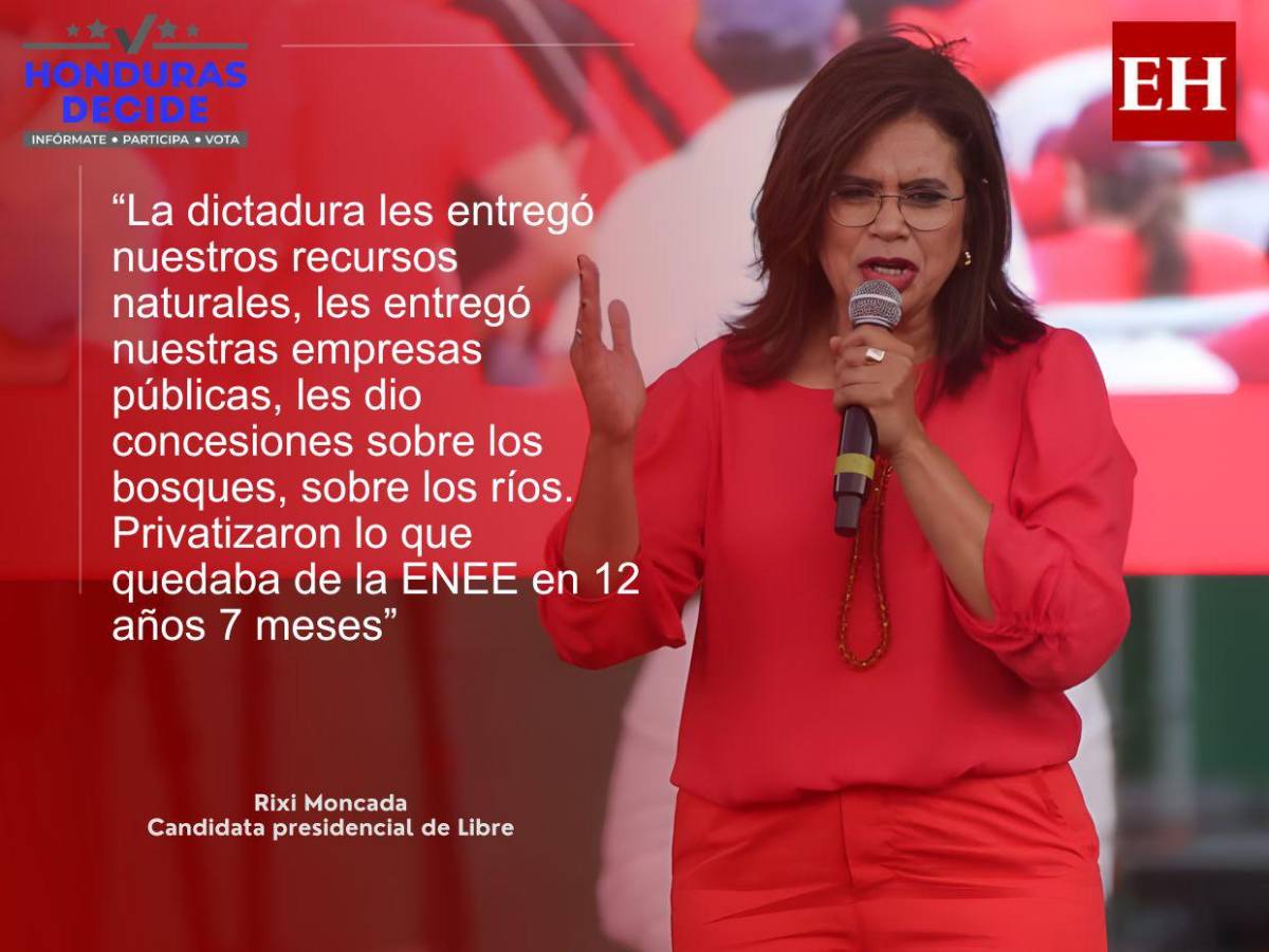 Nasralla y Asfura son los de la narcodictadura: las frases de Rixi Moncada en la Villa Olímpica