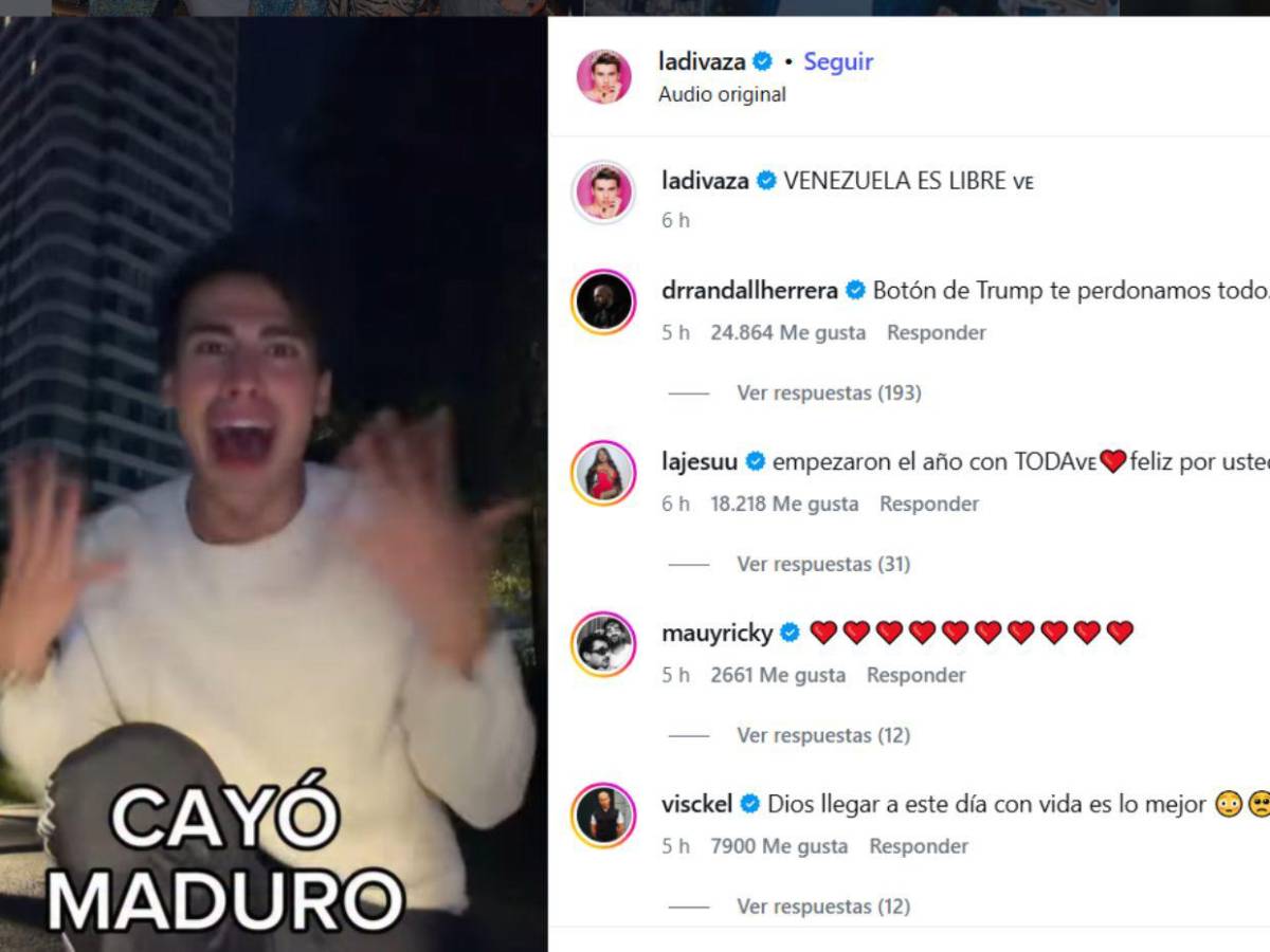 Celebridades venezolanas reaccionan tras captura de Maduro: Venezuela libre