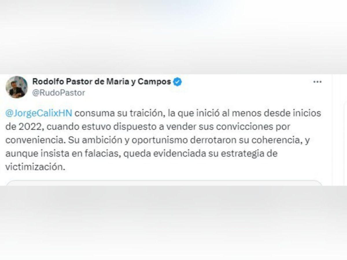 Respuesta de Pastor luego de su llamada en el foro televisivo.