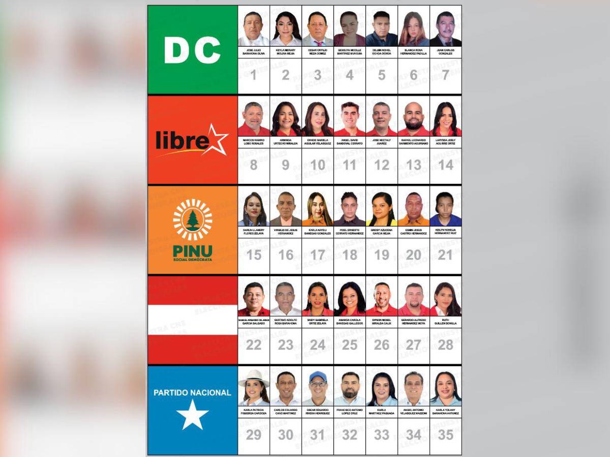 Sin Cálix, con un exmagistrado del TSE y otros rostros: candidatos a diputados por Olancho