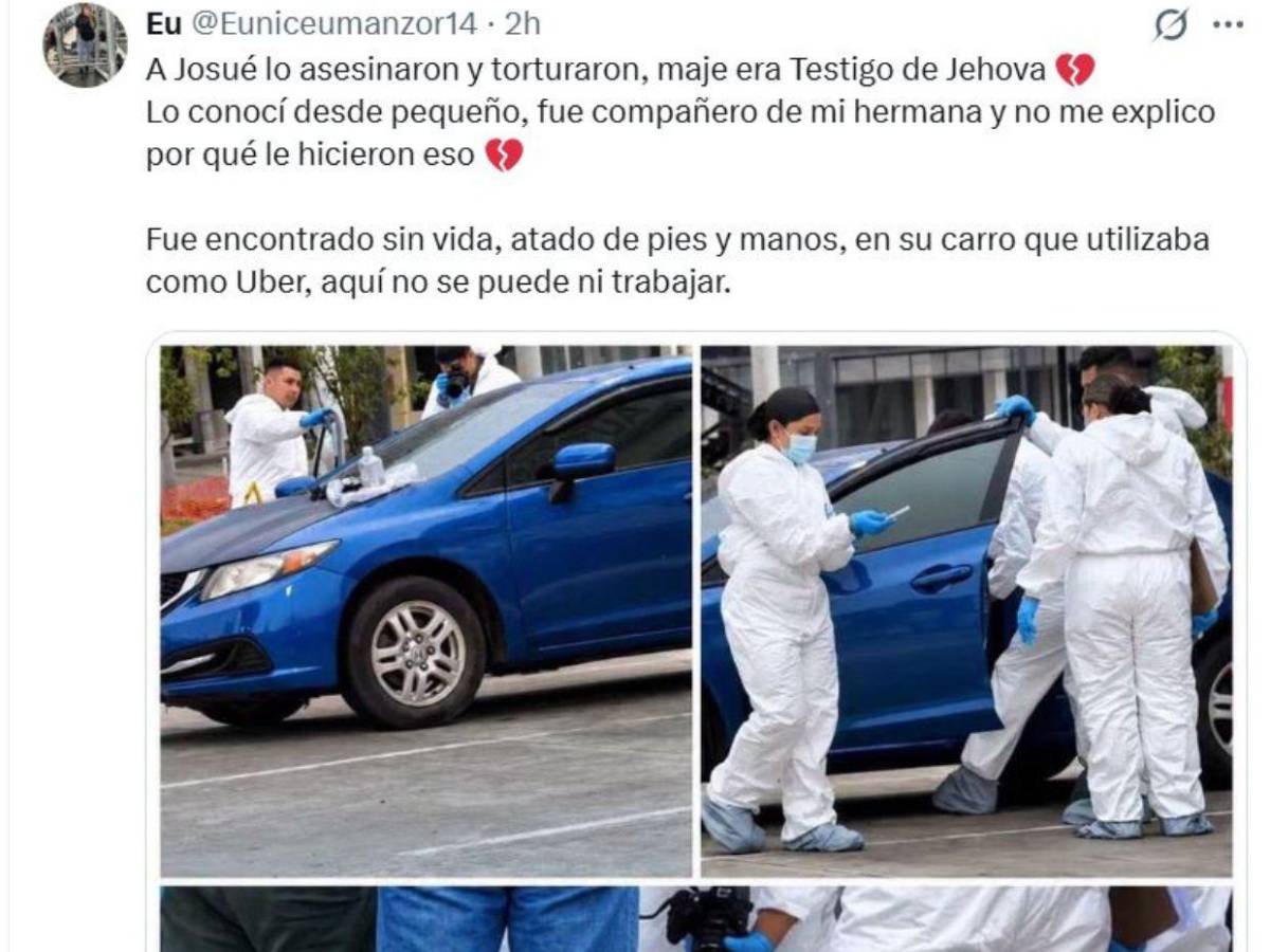 Era Testigo de Jehová... aquí no se puede trabajar: Josué Meza, taxista VIP hallado muerto en su carro