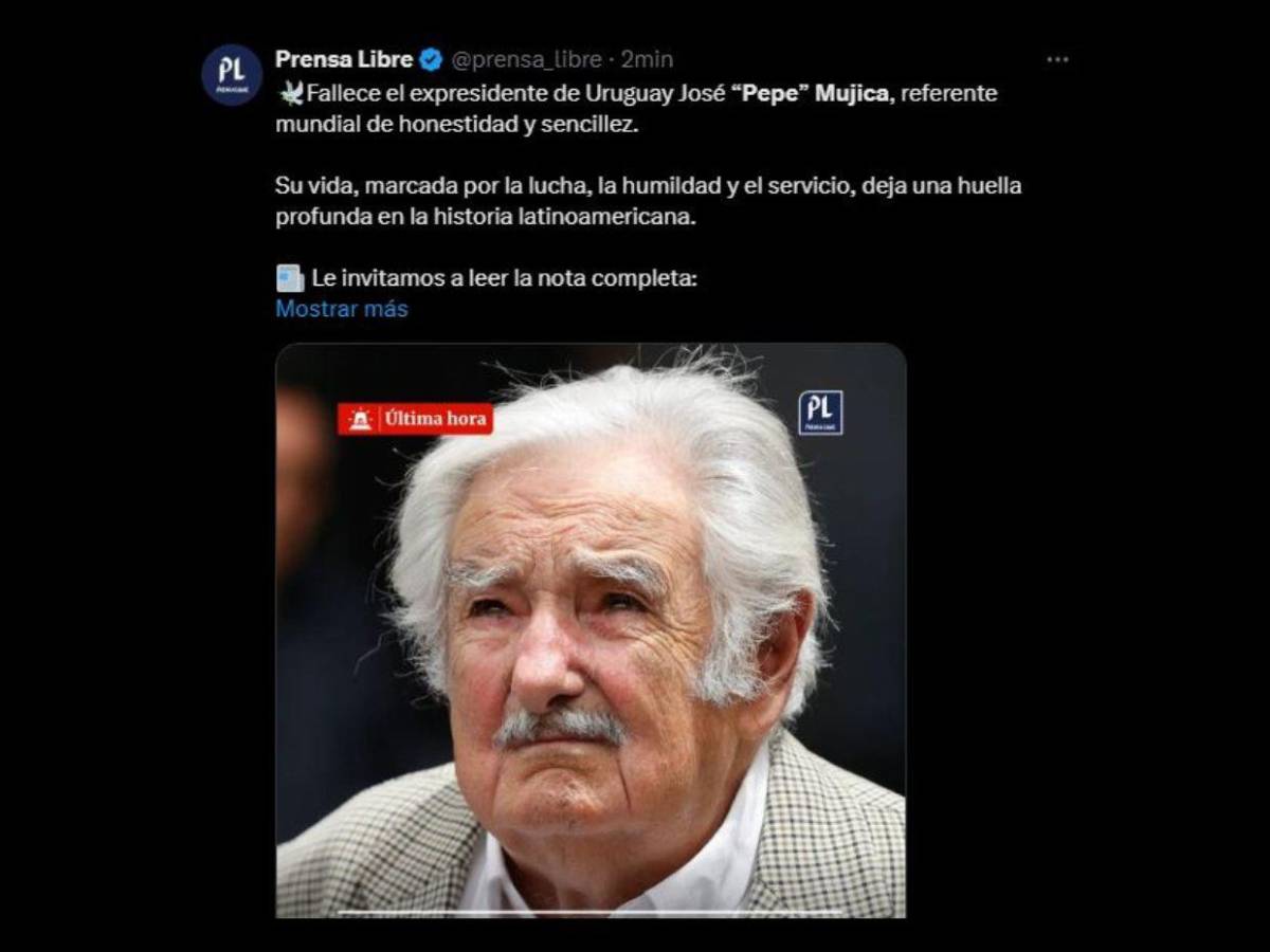 Así informa el mundo la muerte de Pepe Mujica, expresidente de Uruguay