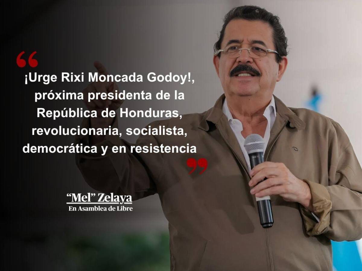 “Se preocupa la oligarquía porque Rixi no se vende: Frases de 'Mel' Zelaya en asamblea “Se preocupa la oligarquía porque Rixi no se vende: Frases de 'Mel' Zelaya en asamblea