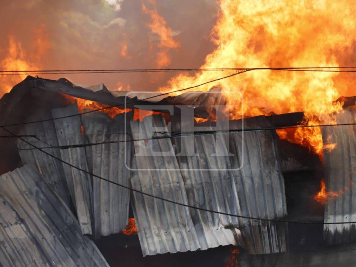 FOTOS: Voraz incendio consume empresa de madera en Choloma; bomberos luchan por apagarlo
