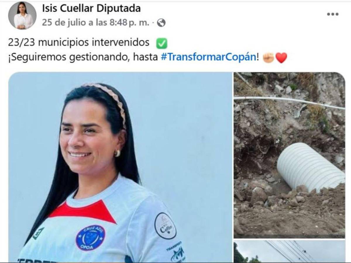 Isis Cuéllar anuncia más proyectos en Copán, pese a escándalo en Sedesol