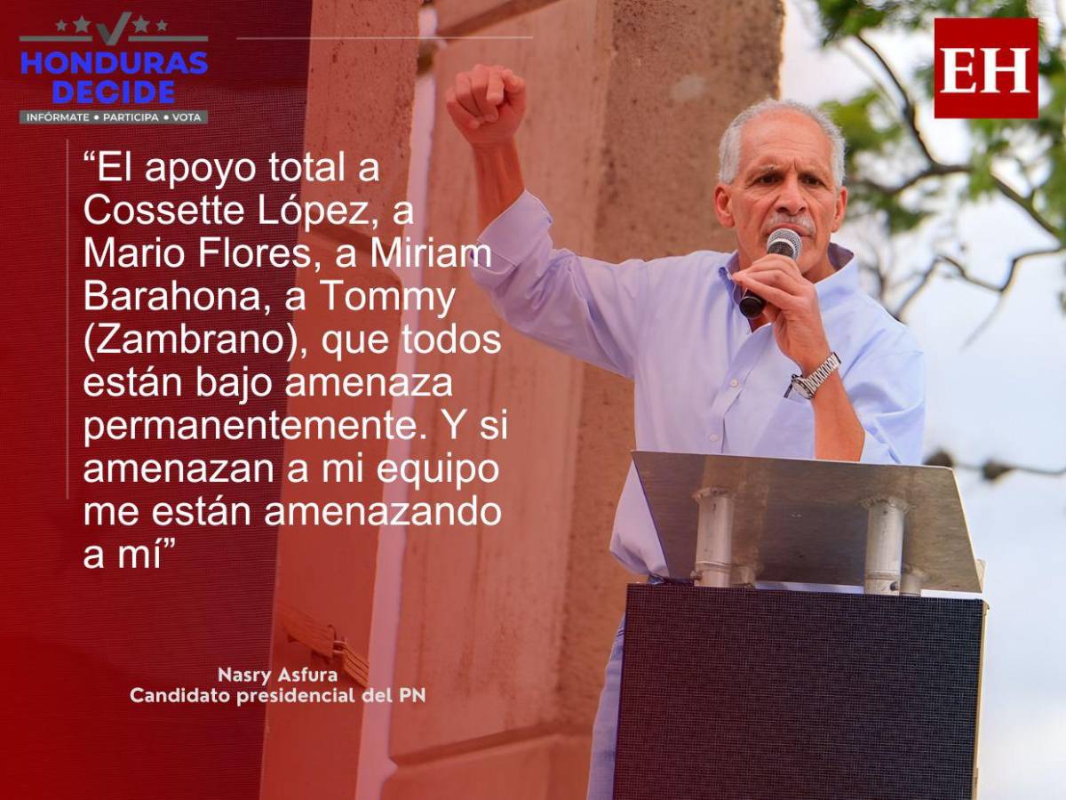 Si amenazan a mi equipo, me amenazan a mí: las frases de Nasry Asfura en movilización del PN