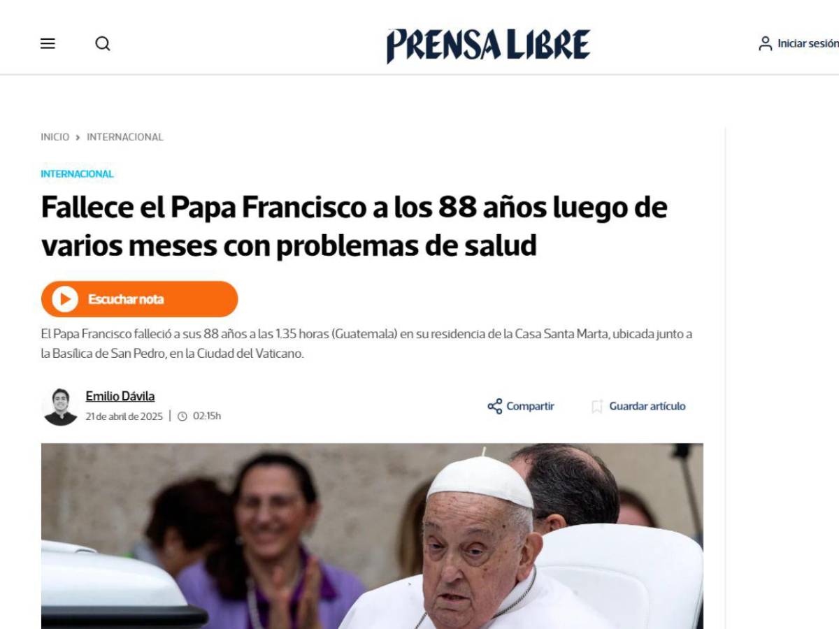 Un líder espiritual y el primer pontífice latinoamericano: así informaron la muerte del papa Francisco