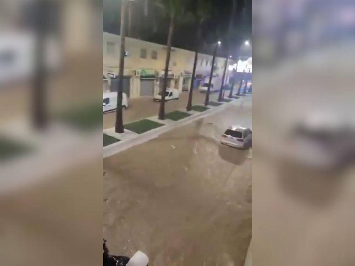 Alerta roja en Málaga por fuertes lluvias: se reportan inundaciones