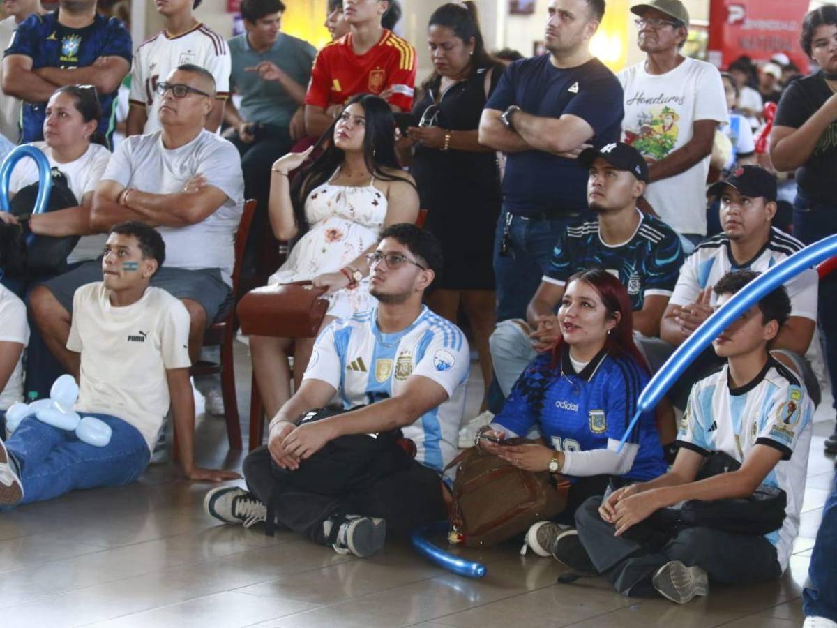 Tensión total: hondureños vivieron con intensidad la final del Mundial entre España y Argentina