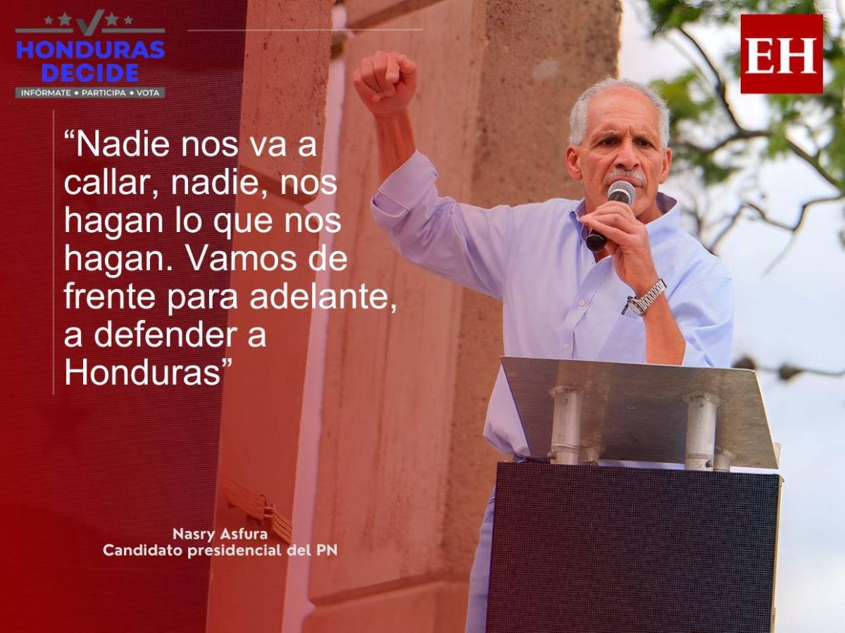 Si amenazan a mi equipo, me amenazan a mí: las frases de Nasry Asfura en movilización del PN