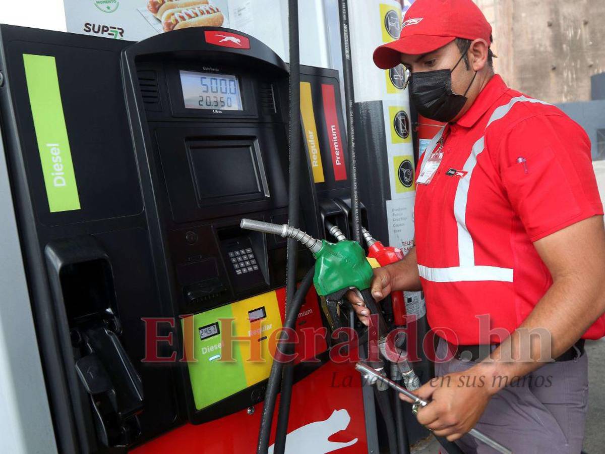 En la capital galón de diésel sube este lunes a 115.02 lempiras