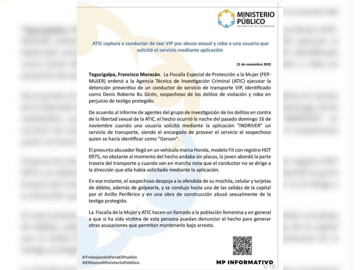 Usaba una falsa identidad: Denis Girón, taxista VIP que abusó de una pasajera en la capital