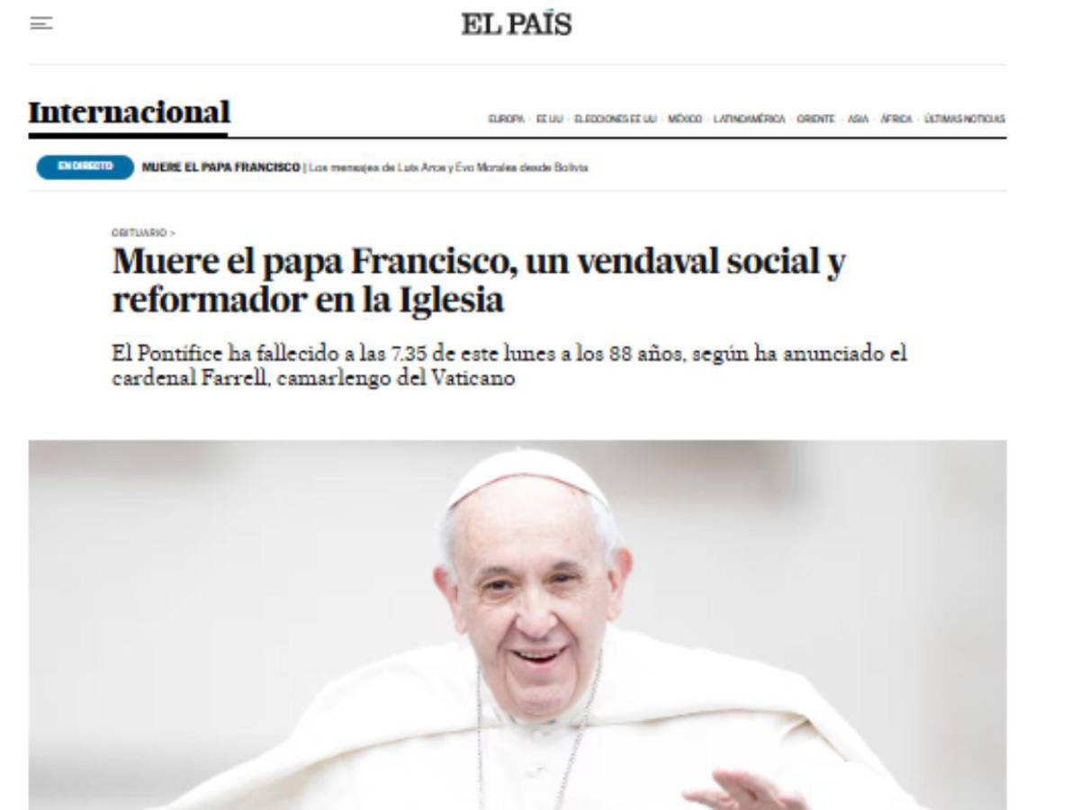 Un líder espiritual y el primer pontífice latinoamericano: así informaron la muerte del papa Francisco