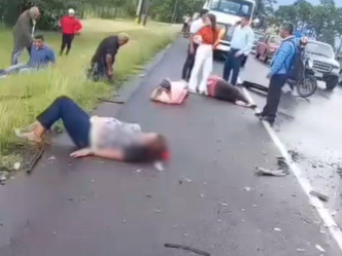 Las personas quedaron tendidas en la carretera: un muerto y varios heridos en accidente en la CA-5