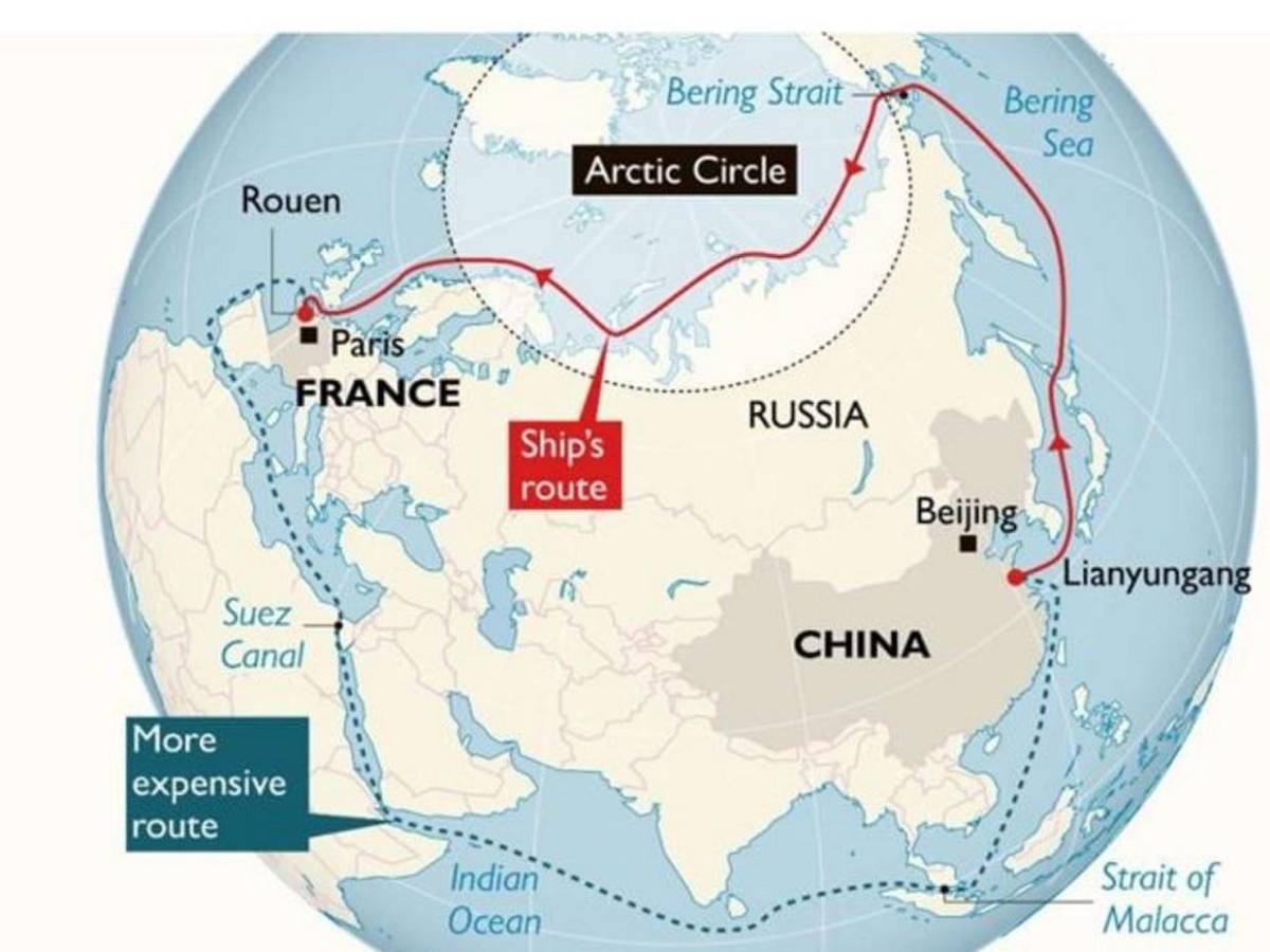 Ruta de la Seda Polar, el plan de China para que sus productos lleguen mucho antes