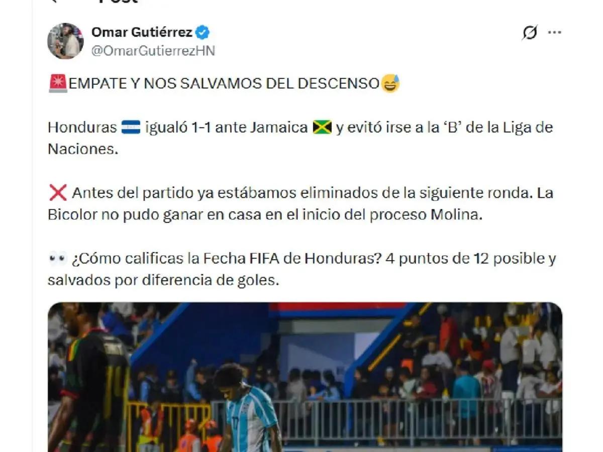 Fracaso: Carlos Pavón no perdona a jugadores de selección de Honduras