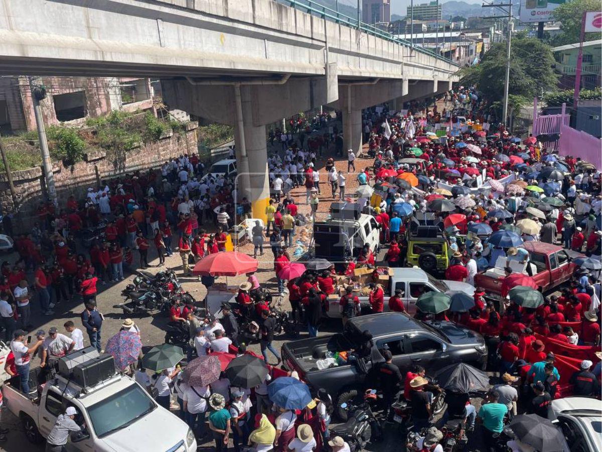 Multitudinaria participación: calles llenas en la marcha del Día del Trabajador en Honduras