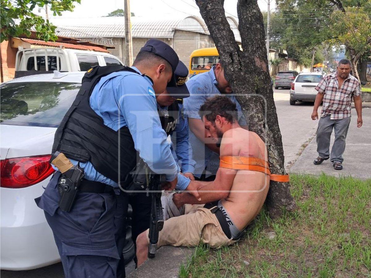 Lo amarraron a un palo tras asaltar a una mujer: capturan a presunto ladrón en SPS