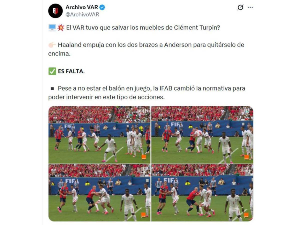 ¿Nueva regla en el fútbol y no lo sabíamos? La razón por la que se le anuló gol a Noruega