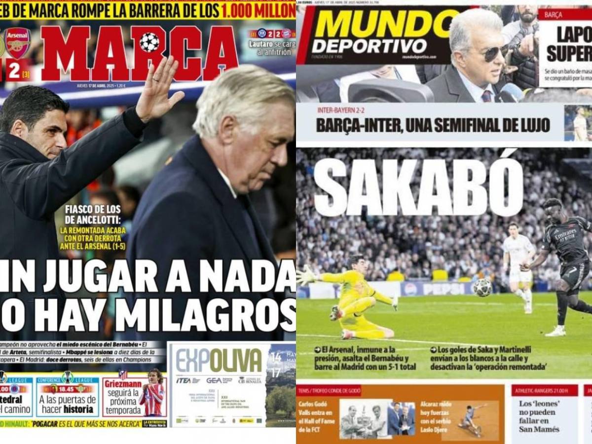 Solo un sueño: Así amanecieron las portadas de los medios tras eliminación del Real Madrid