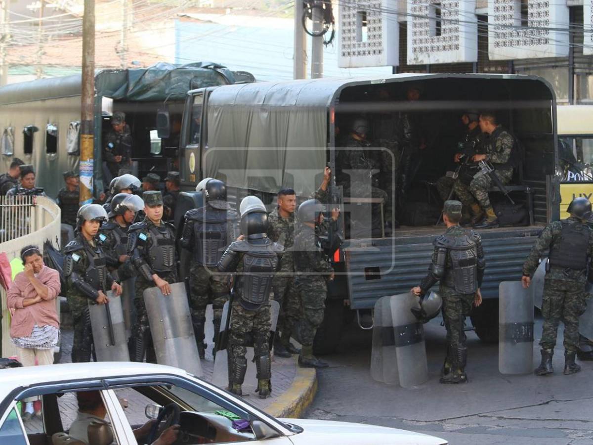 Fuerte blindaje militar y policial rodea el Congreso Nacional previo a sesión
