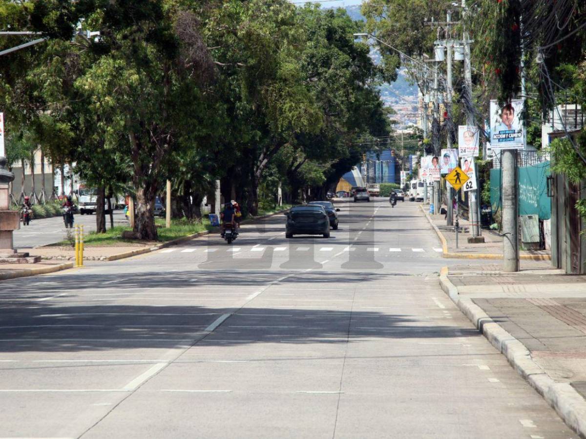 Sin tráfico y en total silencio: así lucen las calles de la capital esta Semana Morazánica
