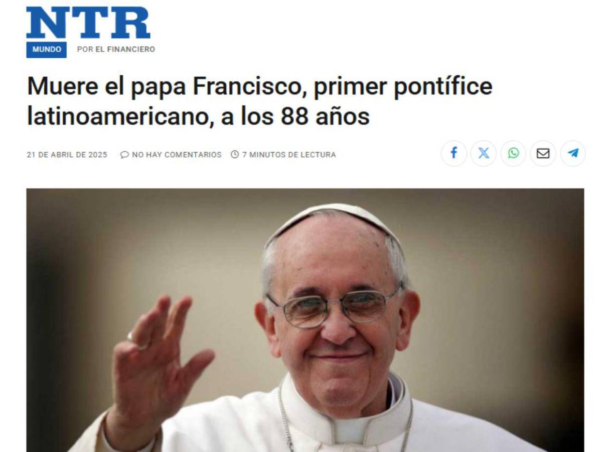 Un líder espiritual y el primer pontífice latinoamericano: así informaron la muerte del papa Francisco