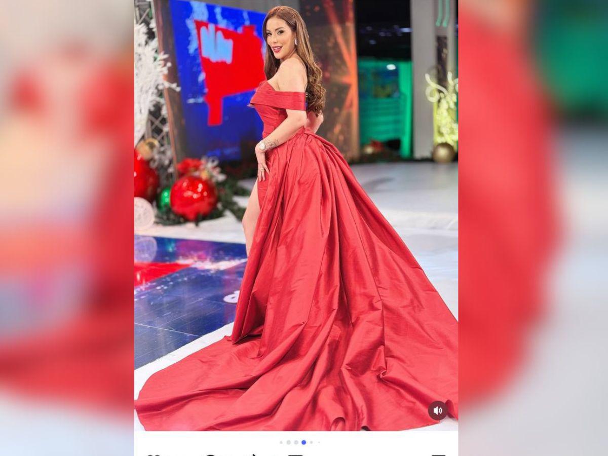 ​​​​​​Despampanante y glamurosa: con un hermoso vestido rojo, así lució Elsa Oseguera en Navidad