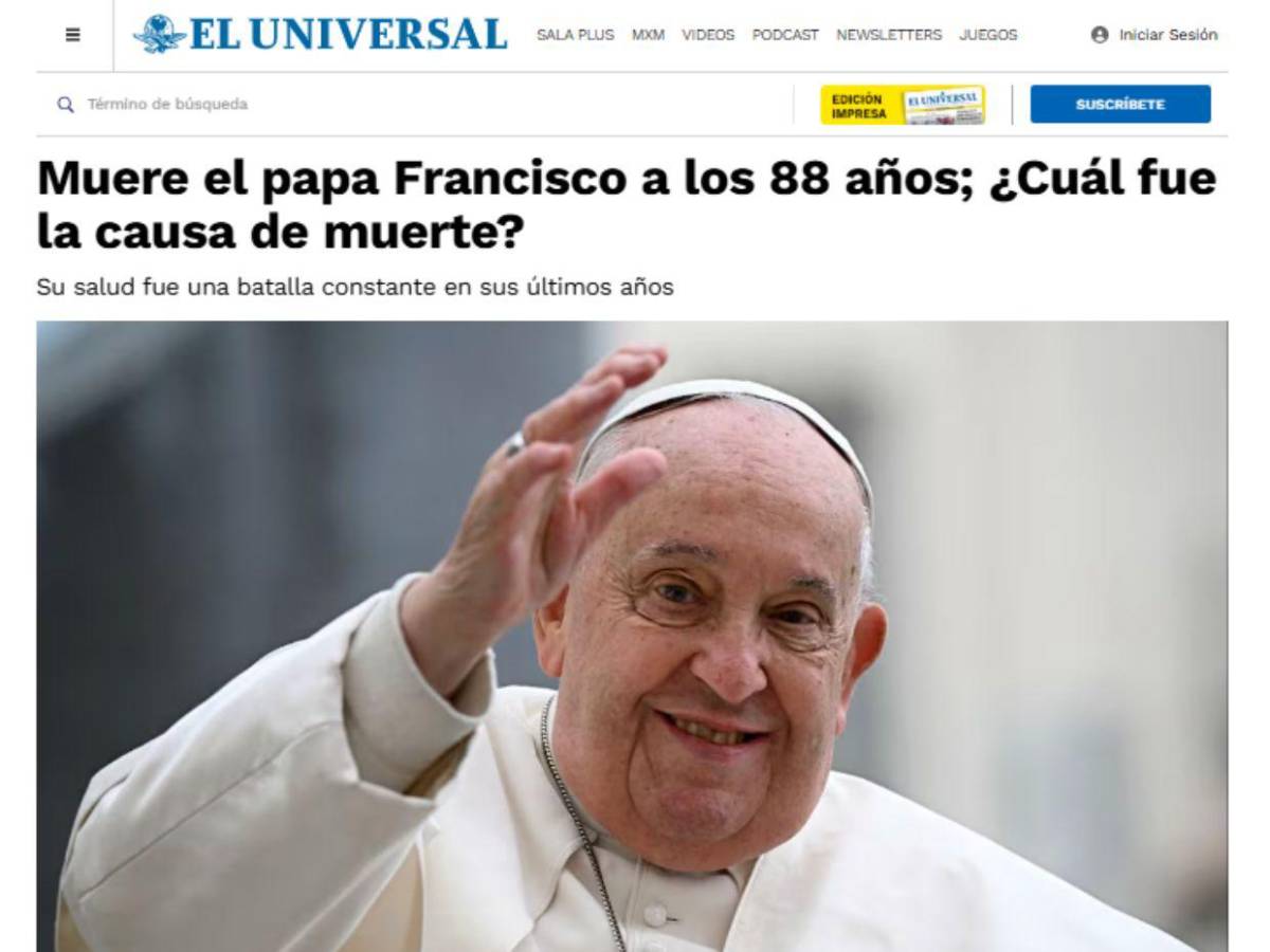Un líder espiritual y el primer pontífice latinoamericano: así informaron la muerte del papa Francisco