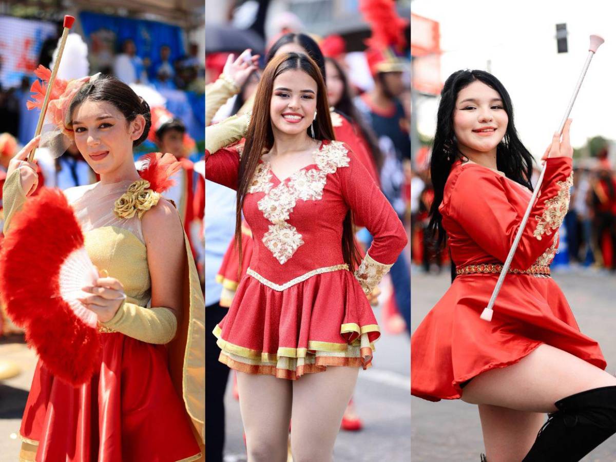 Las palillonas más bellas de los desfiles en San Pedro Sula este 2025