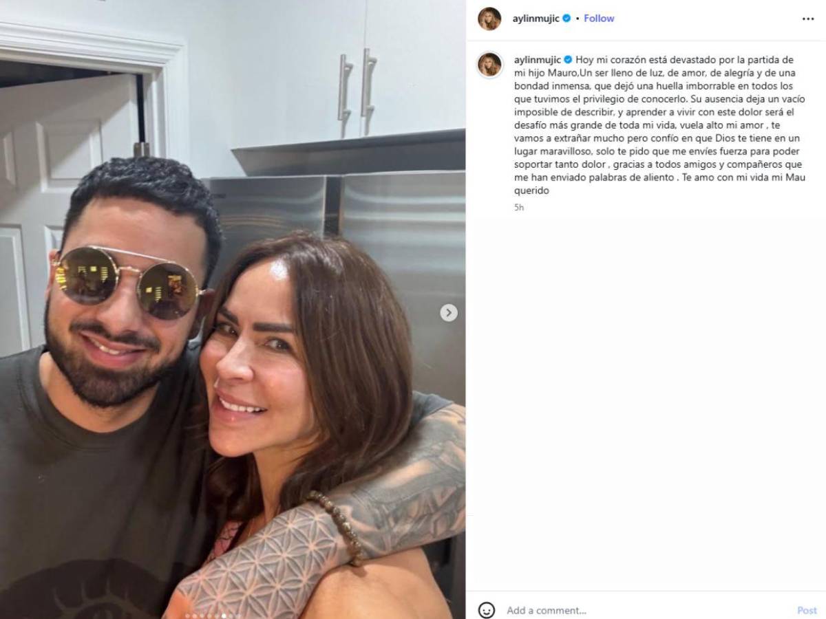 Te amo con mi vida, mi Mau: doloroso mensaje de Aylín Mujica tras la muerte de su hijo