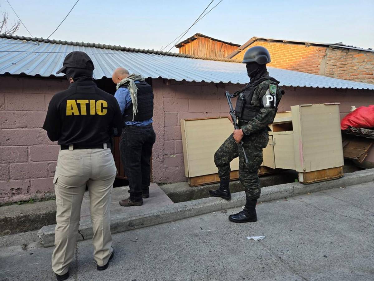 Allanamientos contra red de extorsión y sicariato en Francisco Morazán y Choluteca