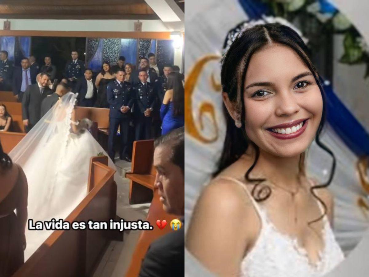 Con un inmenso vestido y una corona: así lució Stephany en su boda, días antes de que un rayo la matara