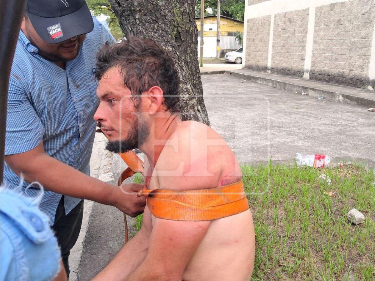 Lo amarraron a un palo tras asaltar a una mujer: capturan a presunto ladrón en SPS