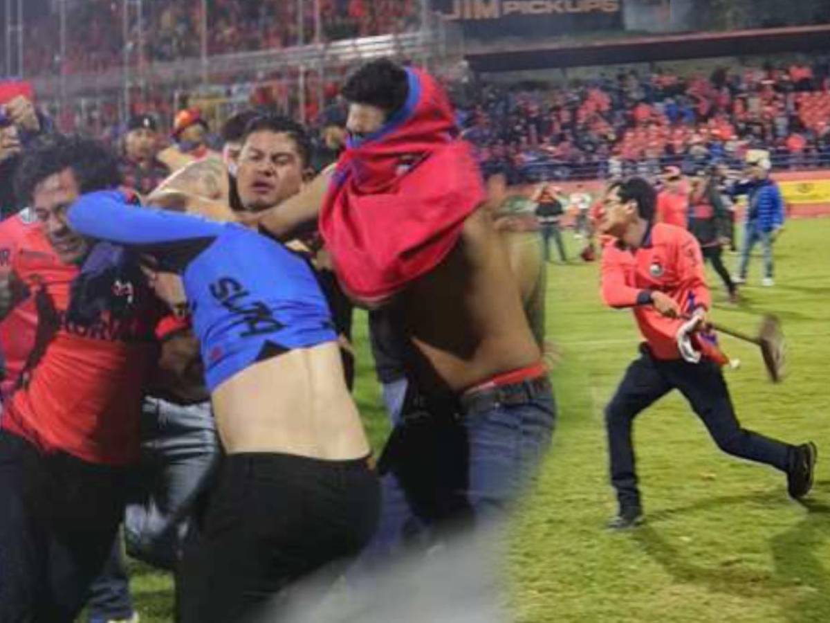 Dos hondureños involucrados: Final de Guatemala termina en pleito entre aficionados