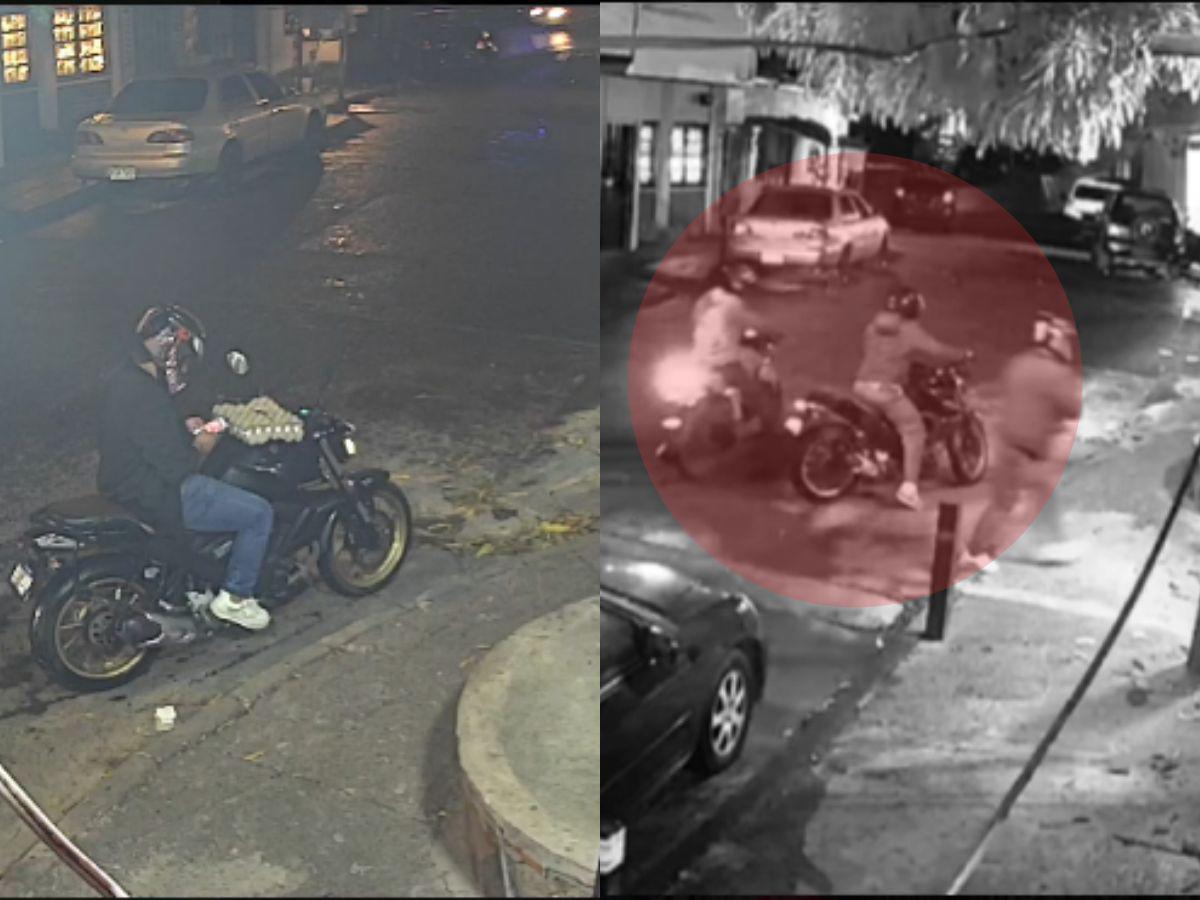 Cuadro a cuadro del momento en que dos hombres despojan de su motocicleta a un ciudadano