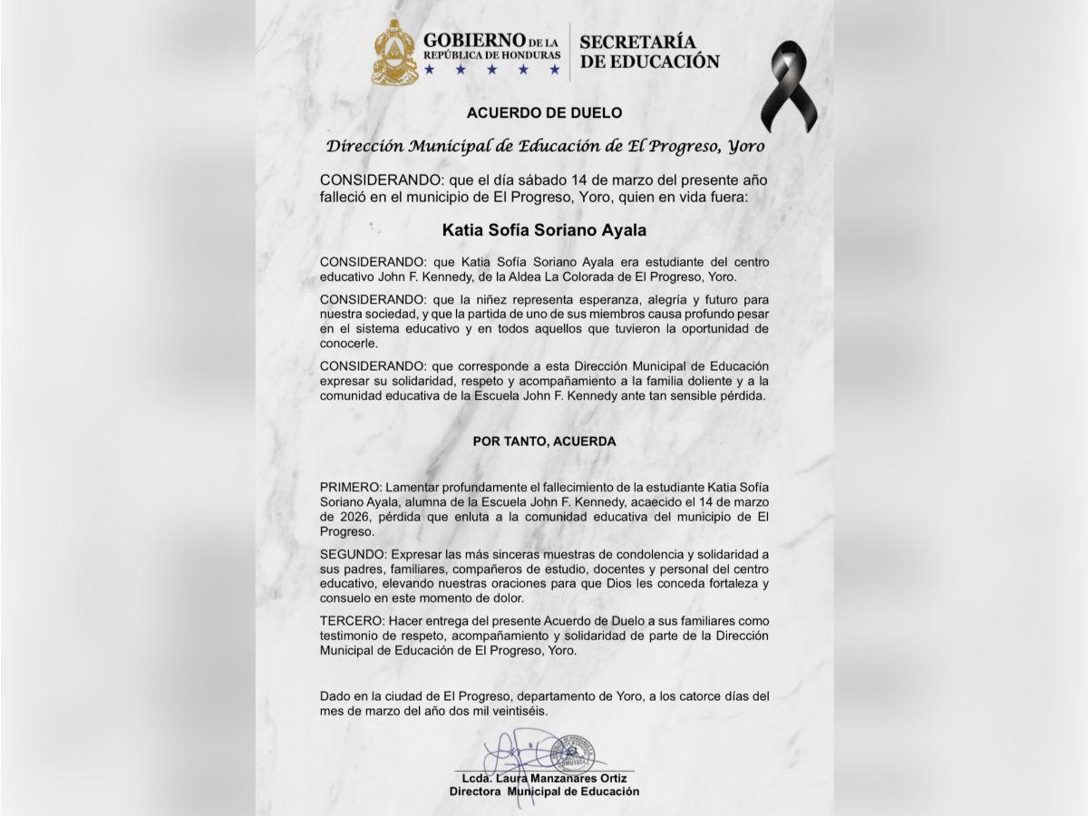 ¿Por qué me la quitas, Padre?: Katia Soriano, la pequeña atropellada en El Progreso