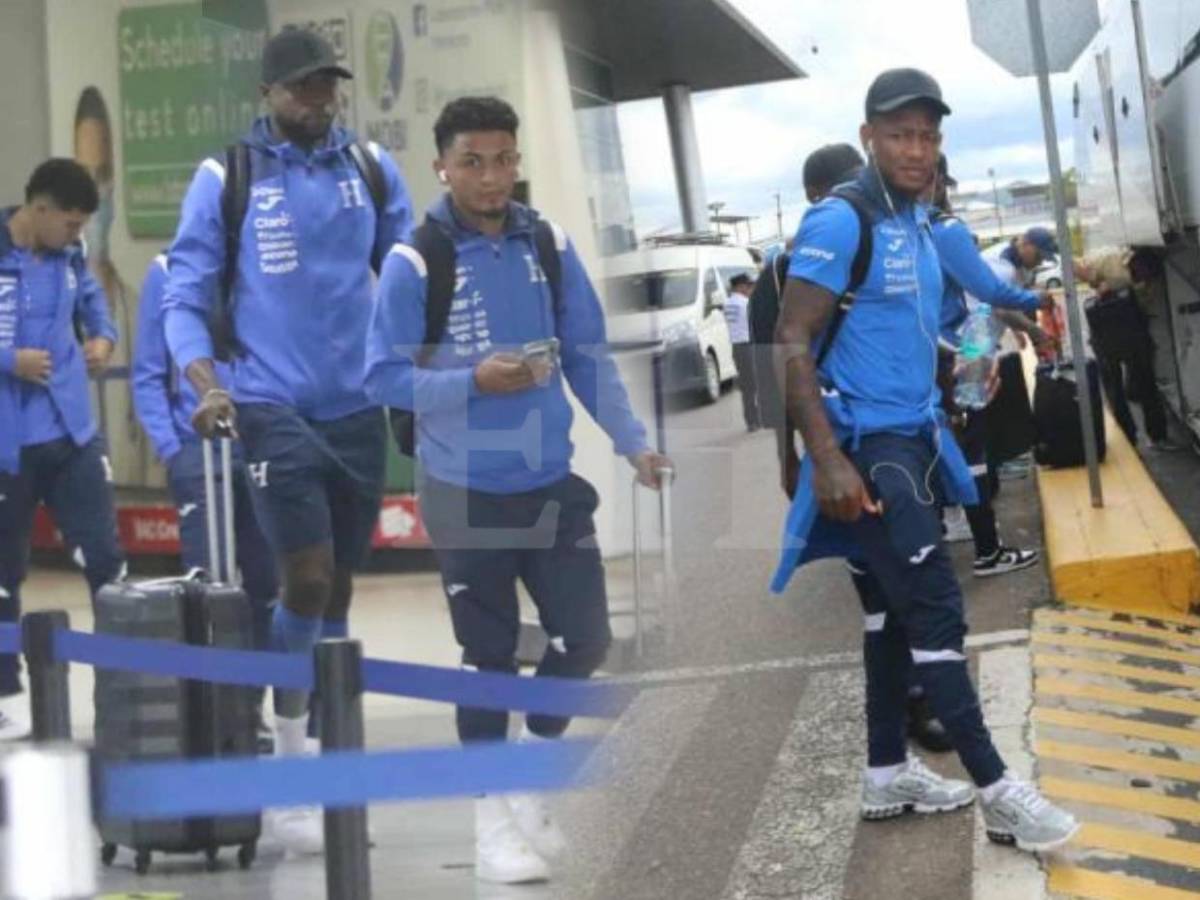 Con cara de pocos amigos llegan jugadores de Honduras tras derrota con Nicaragua