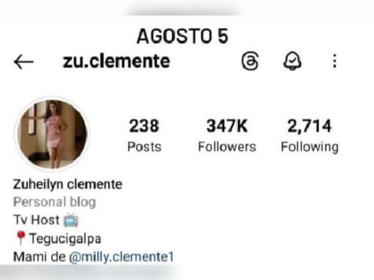 $!Esta captura de pantalla de la cuenta de Zu Clemente del 5 de agosto demuestra la cantidad de seguidores que tenía.