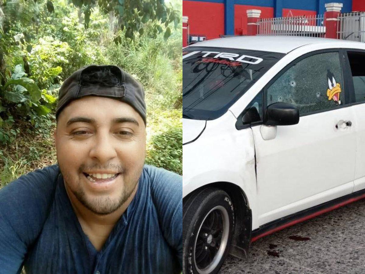 Recibió varios disparos: así quedó el carro de Grevil Castillo, taxista VIP asesinado en Choloma