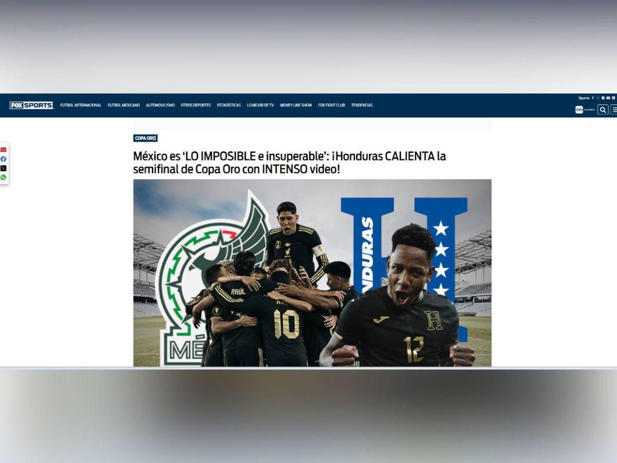 Prensa mexicana calienta la semifinal de México vs Honduras en Copa Oro 2025