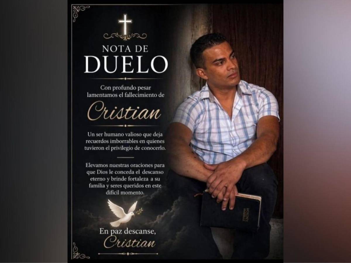 Cristian Valladares, bombero que fue hallado muerto en su habitación en Cantarranas