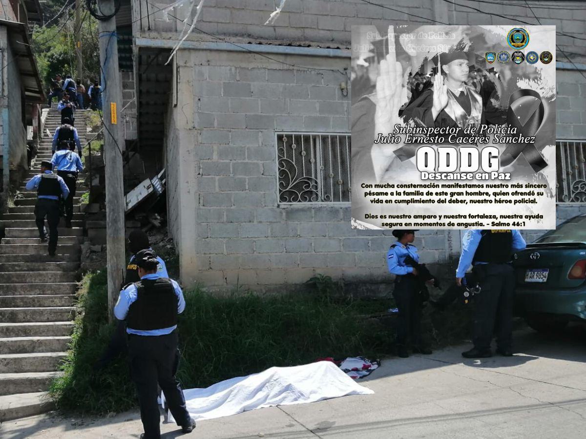Policía Nacional y la Dipampco lamentan la muerte del subinspector Cáceres en la colonia Buenas Nuevas