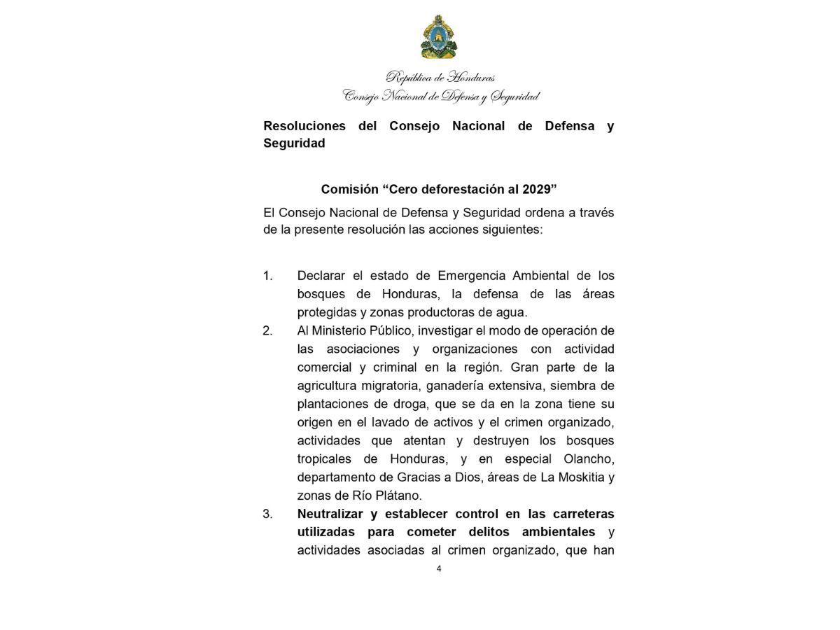 Consejo de Defensa y Seguridad decreta estado de emergencia ambiental