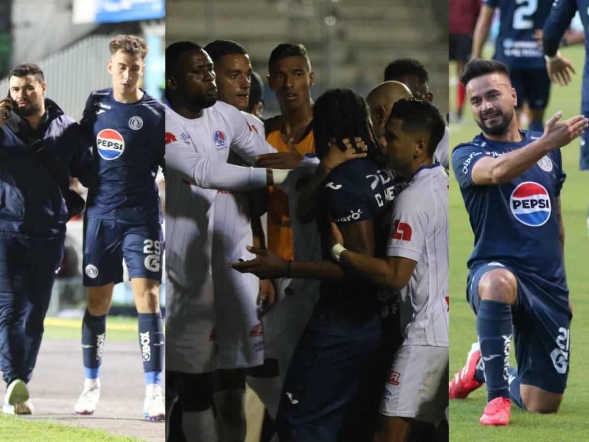 Auzmendi salió en ambulancia, fuerte pelea entre jugadores y show del Droopy en triunfo de Motagua Auzmendi salió en ambulancia, fuerte pelea entre jugadores y show del Droopy en triunfo de Motagua