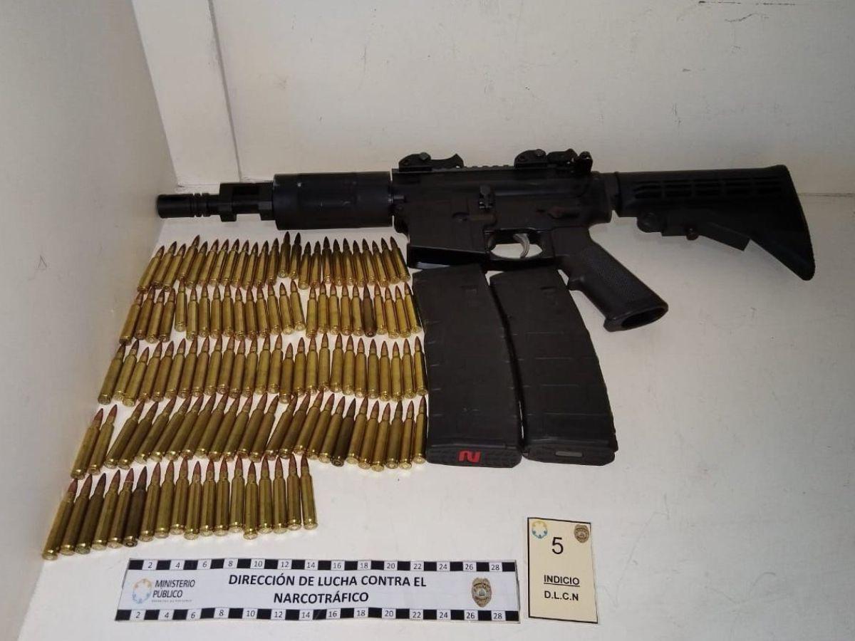 Evidencia de las armas.