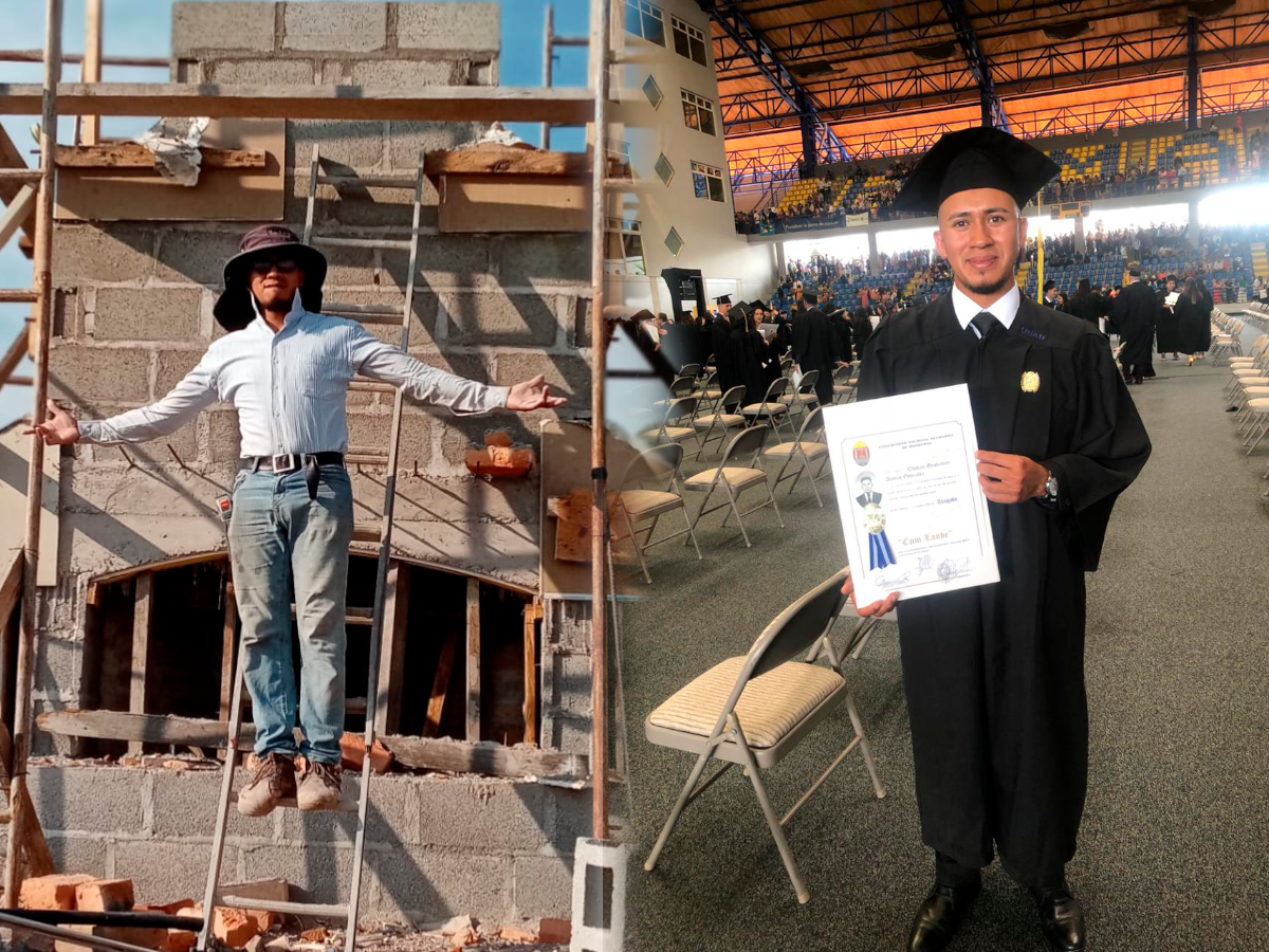 “En las noches me ponía a estudiar con una velita”: Osman Alonzo, el albañil que construyó su carrera como abogado