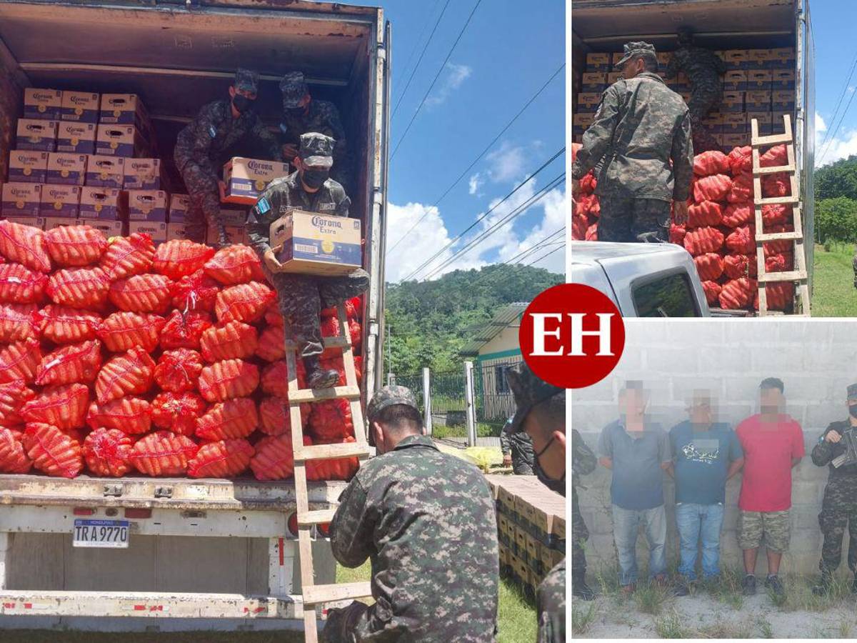 Capturan a tres hombres por contrabando de bebidas alcohólicas en Omoa