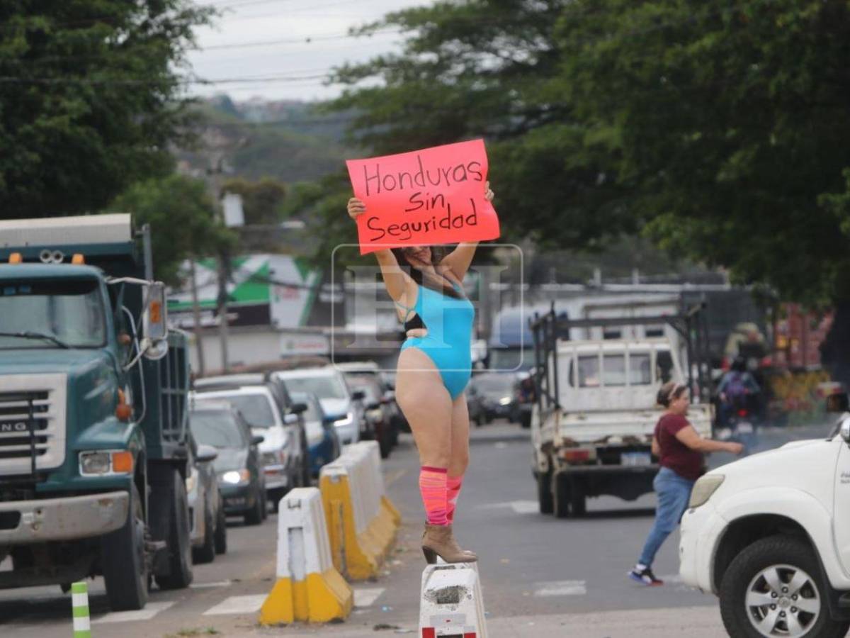 Honduras sin seguridad: Nueva protesta de doctora Floridalia Aguilar en salida al sur