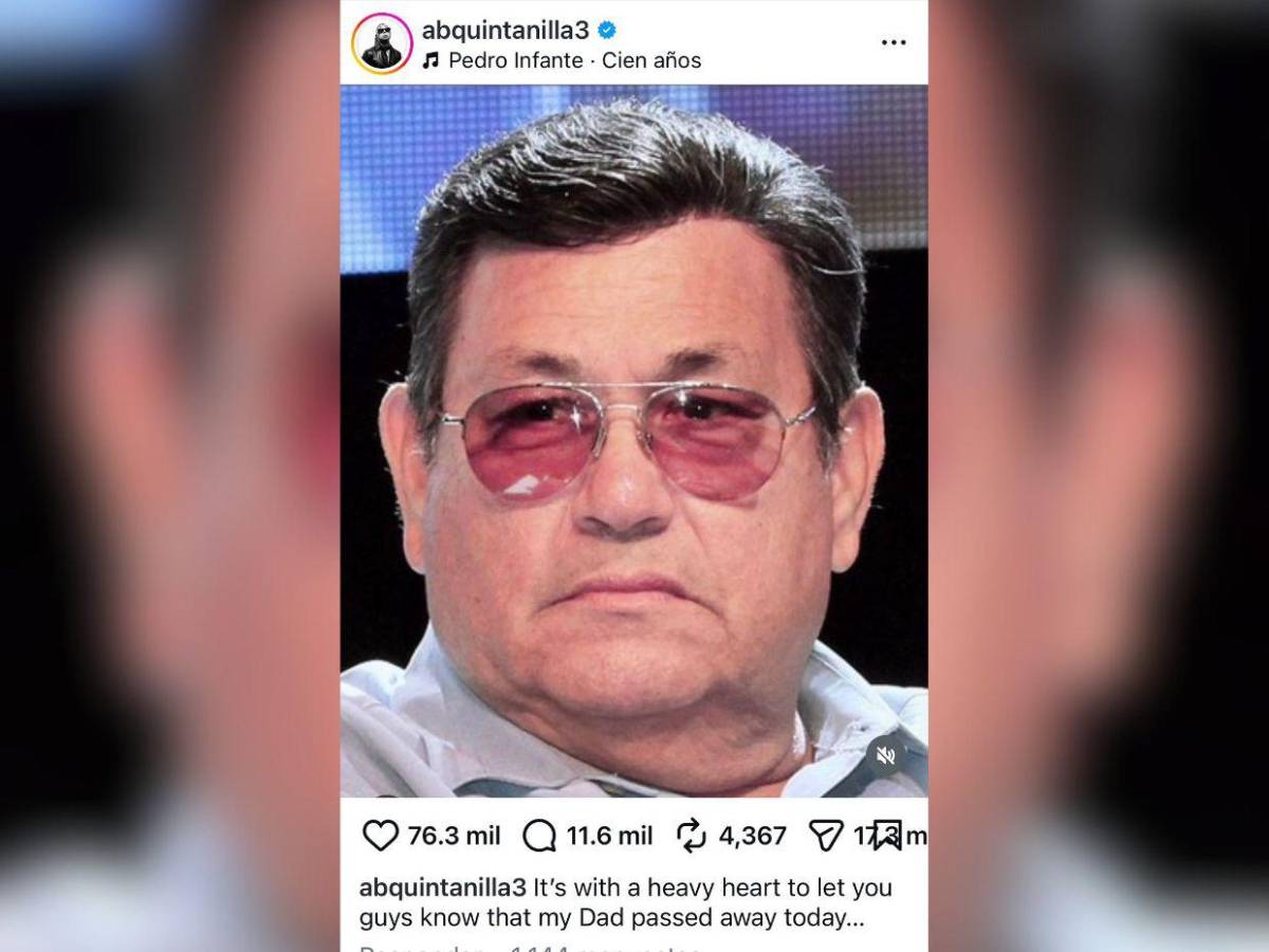 ¿Cuál fue el mensaje de A.B. Quintanilla tras la muerte de su padre, Abraham Quintanilla?